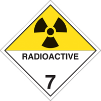 Radioactive Materials TDG Placard, Plastic The Estey Group