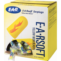 Bouchons d'oreilles &eacute;clat n&eacute;on jaune E-A-Rsoft, Vrac - Sac en poly The Estey Group