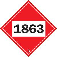 Plaque-&eacute;tiquette TMD 1863 pour liquide inflammable carburant aviation, Plastique The Estey Group