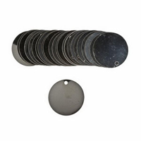 &eacute;tiquettes vierges inscriptibles pour vannes, Acier inoxydable, 1,5" dia. The Estey Group