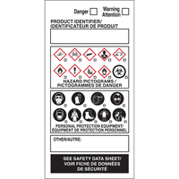 OTS WHMIS Labels, Vinyl, Sheet, 4" L x 2" W The Estey Group