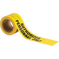 Ruban pour barricade, Anglais, 3" la x 200' lo, 3 mils, Noir sur jaune The Estey Group