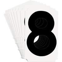 &eacute;tiquettes de lettres et chiffres gothiques individuels Quick-Align, 8, 4" h, Noir The Estey Group