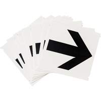 &eacute;tiquettes de lettres et chiffres gothiques individuels Quick-Align, Symbole de fl&egrave;che, 4" h, Noir The Estey Group