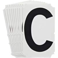 &eacute;tiquettes de lettres et chiffres gothiques individuels Quick-Align, C, 4" h, Noir The Estey Group