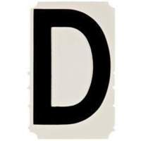 &eacute;tiquettes de lettres et chiffres gothiques individuels Quick-Align, D, 4" h, Noir The Estey Group