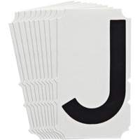 &eacute;tiquettes de lettres et chiffres gothiques individuels Quick-Align, J, 4" h, Noir The Estey Group