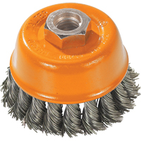 Knot-Twisted Wire Cup Brush, 3" Dia. x 5/8"-11 Arbor The Estey Group