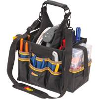 Large Electrical & Maintenance Tool Carrier, Polyester, 23 Pockets, Black The Estey Group