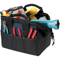 BIGMOUTH&reg; Tool Bag, Polyester, 23 Pockets, Black The Estey Group