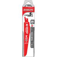 Lame de scie alternative pour la d&eacute;molition et les m&eacute;taux &eacute;pais, Bim&eacute;tal, 8-10 Dents par pouce, 6" lo The Estey Group
