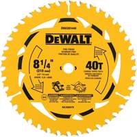 Lame de scie circulaire pour la coupe transversale, 8-1/4", 40 dents, Pour Bois The Estey Group