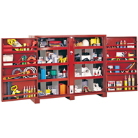 Jobsite Shelf Cabinet, Steel, 49 Cubic Feet, Red The Estey Group