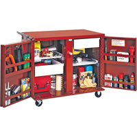Rolling Work Bench, 43-7/8" W x 38-1/2" H x 26-7/8" D, 21.7 Cubic Feet Capacity The Estey Group