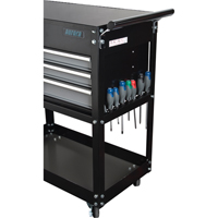 Chariot utilitaire, 4 tiroirs, 18" lo x 33" la x 39" h, Noir The Estey Group