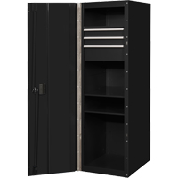 RX Series Side Cabinet, 3 Drawers, 19" W x 25" D x 61" H, Black The Estey Group