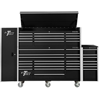 RX Series Side Cabinet, 3 Drawers, 19" W x 25" D x 61" H, Black The Estey Group