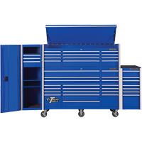 RX Series Side Cabinet, 3 Drawers, 19" W x 25" D x 61" H, Blue The Estey Group