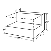 R&eacute;servoir de transfert pour carburant en acier, Acier, Capacit&eacute; 48 gal., Blanc The Estey Group
