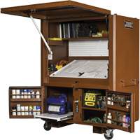 Field Office Jobsite Box, 33" W x 63" D x 80" H, Steel, Red The Estey Group