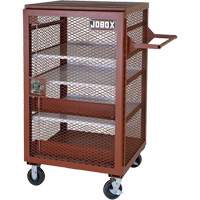 Mobile Mesh Cabinet, Steel, 22 Cubic Feet, Red The Estey Group
