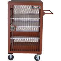 Mobile Mesh Cabinet, Steel, 22 Cubic Feet, Red The Estey Group