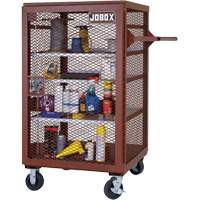 Mobile Mesh Cabinet, Steel, 22 Cubic Feet, Red The Estey Group