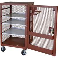 Mobile Mesh Cabinet, Steel, 22 Cubic Feet, Red The Estey Group