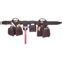 Deluxe Contractor's Tool Belt, Leather, Tan The Estey Group