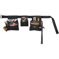 Deluxe Tool Belt Combo, Polyester, Black The Estey Group