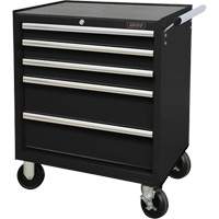 Industrial Tool Cart, 5 Drawers, 27" W x 18-3/4" D x 31-1/2" H, Black The Estey Group