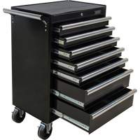 Chariot &agrave; outils industriel, 7 tiroirs, 27" la x 18-3/4" p x 39" h, Noir The Estey Group