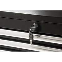 Industrial Tool Chest, 26" W, 4 Drawers, Black The Estey Group
