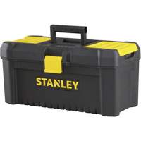 Coffre &agrave; outils avec plateau Essential, 16" la x 8" p x 7-3/10" h, Noir/Jaune The Estey Group