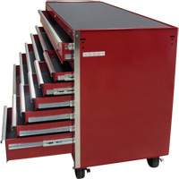 Industrial Tool Cart, 12 Drawers, 56" W x 24-1/2" D x 38-1/8" H, Red The Estey Group