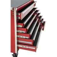 Industrial Tool Cart, 12 Drawers, 56" W x 24-1/2" D x 38-1/8" H, Red The Estey Group