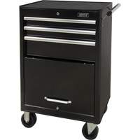 Industrial Tool Cart, 3 Drawers, 29-4/5" W x 21-1/5" D x 38-4/5" H, Black The Estey Group
