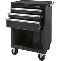Industrial Tool Cart, 3 Drawers, 29-4/5" W x 21-1/5" D x 38-4/5" H, Black The Estey Group