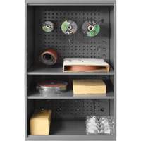 Abrasive Storage Cabinet with Pegboard, Steel, 19-7/8" x 14-1/4" x 32-3/4", Grey The Estey Group