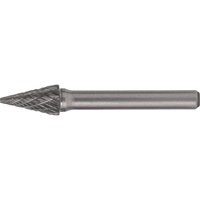 Fraises au carbure solide - Forme conique pointue CLEVELAND, , 1/8" dia., 1/8" Tige, 7/16" Prof. de la coupe The Estey Group