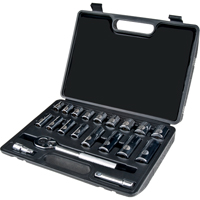 Socket Set, 20 Pcs, 3/8" Drive Size, Deep The Estey Group