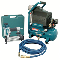 Trousses de compresseur d'air et Cloueuse Brad, &eacute;lectrique, 2,6 gal. (2,6 gal. US), 130 PSI, 120/1 V The Estey Group