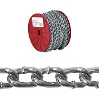 Twist Link Machine Chain, Low Carbon Steel, #2 x 125' (38.1 m) L, 310 lbs. (0.155 tons) Load Capacity The Estey Group
