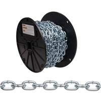 Straight Link Machine Chain, Low Carbon Steel, #2 x 125' (38.1 m) L, 325 lbs. (0.1625 tons) Load Capacity The Estey Group