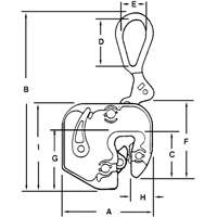 GXL Plate Clamp, 1000 lbs. (0.5 tons), 1/16" - 5/8" Jaw Opening The Estey Group