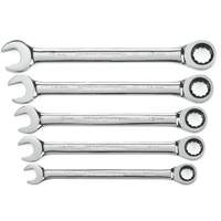 Jeu de cl&eacute;s &agrave; cliquet &agrave; 12 pans et 72 dents, Combinaison, 5 morceaux, M&eacute;trique The Estey Group