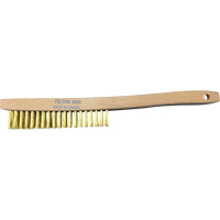 Curved-Handle Scratch Brushes, Brass, 4 x 19 Wire Rows, 14" Long The Estey Group