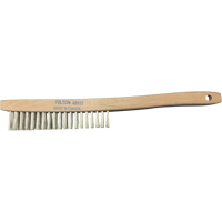 Curved-Handle Scratch Brushes, Stainless Steel, 4 x 19 Wire Rows, 14" Long The Estey Group