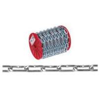 Straight Link Coil Chain, Low Carbon Steel, 2/0 x 120' (36.6 m) L, 520 lbs. (0.26 tons) Load Capacity The Estey Group