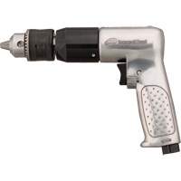 Reversible Air Drill, 4 CFM, 1/4" NPTF, 94 dBA, 1/2" Chuck, Keyed The Estey Group
